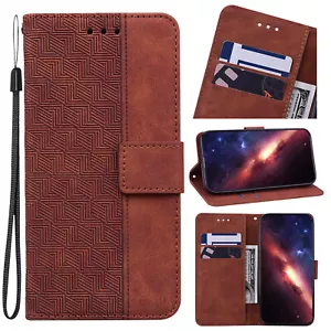 For Huawei Nova 5T Y61 8i Enjoy 9S Printing Geometrical Wallet Stand Phone Case - Picture 1 of 11