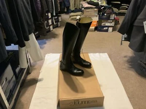 Elite Leather Field Boots 9.5 Wide - Picture 1 of 2