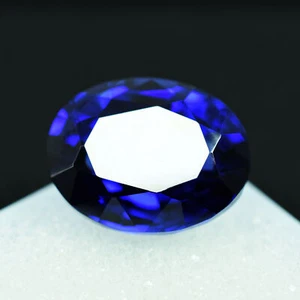 10 Ct Natural Blue Flawless Sapphire Certified Loose Gemstone Oval Shape - Picture 1 of 8