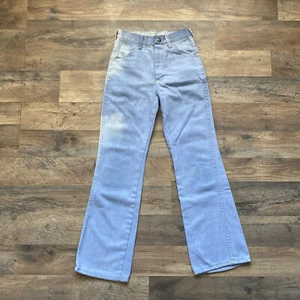 Vintage Wrangler Boy's Slim Jeans Size 12 slim 70s made USA Distressed - Picture 1 of 10