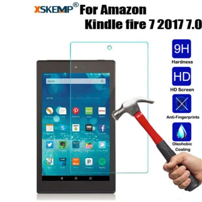 2Pcs For Amazon Fire HD8 HD10 Fire 7 5th 7th Tempered Glass Screen Protector - Image 1 of 4