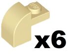Lego Tan Curved Slope 2 X 1 X 1-1/3 Recessed Stud Piece Roof Building Part Tn03