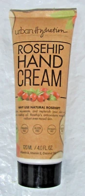 Urban Hydration Rosehip Hand Cream Moisturizing Lotion Natural Skin Care 4.0 oz