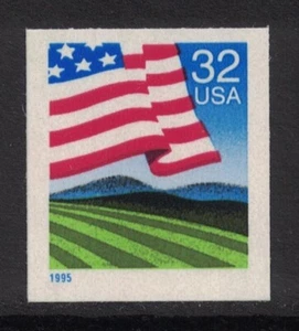 Scott 2919- 32c Bandera Sobre Campo, Folleto Issue- MNH (S / Un) 1995- Nuevo - Imagen 1 de 1