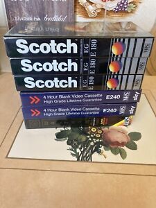 6 x Blank VHS Tapes Brand New - See Details