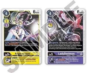 DIGIMON TCG Tamer Goods Set Angewomon & LadyDevimon PB14 PB-14 ONLY PROMO CARD - Imagen 1 de 1