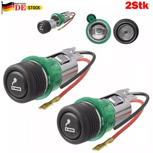 2 stk Zigarettenanzünder Einbau Steckdose 12V  beleuchtet KFZ Stecker PKW Auto - Bild 1 von 9