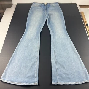 L'agence Jean Women 31x34* High Rise Flare Light Blue Faded Stretch Denim Tag 29 - Picture 1 of 20