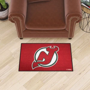 NHL - NHLRETRO New Jersey Devils Starter Mat Accent Rug - 19in. x 30in. - Picture 1 of 5
