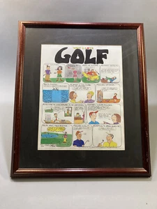Vtg Jim Beran Slice of Life Satire Cartoon Comic Print Framed "Why I Love Golf" - Picture 1 of 10