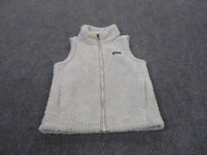 Patagonia Vest Jacket Girls L Los Gatos Fuzzy Fleece Outdoors Hiking Logo Youth - Picture 1 of 11
