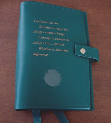 Narcotics Anonymous NA Basic Text 6 How and Why Green Double book Cover Coin - Image 1 of 4