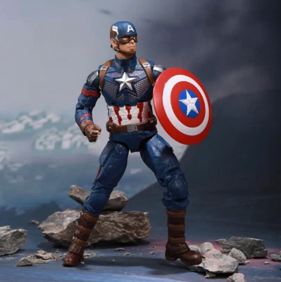 Nueva figura de acción Capitán América con mano de reemplazo Marvel Avengers Legends 7" Foto 1 de 4