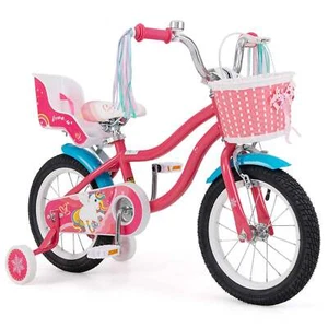 HONEY JOY 14" Kids Bike Ride On Bicycle Training Wheels w/Basket 3-5 Years - Picture 1 of 9