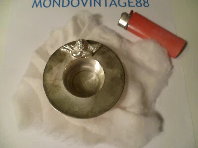 PORTACANDELA SIA TEA LIGHT METALLO ANGIOLETTO DIAMETRO 8 CM INTERNO 4 CM USATO - Immagine 1 di 4