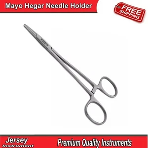 Dental Mayo Hegar Needle Holder Forceps Surgical Suture Piercing Locking Plier - Picture 1 of 5