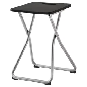 IKEA Adjustable Folding Stool Heavy duty Portable Bench Table Steel Legs Black - Picture 1 of 6