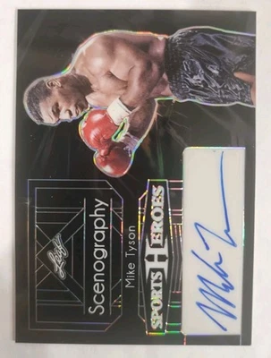 2024 Leaf Metal Sports Heroes Scenography Mike Tyson Auto S-MT1 /25 Legend - Image 1 of 3
