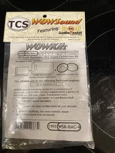 TCS DCC WSK-BAC-4 WOWKit ~ WOWSound Decoder ~ For Bachmann Richmond 4-4-0 ~ 1903 - Picture 1 of 5