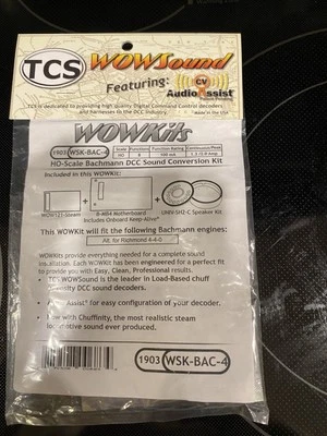 TCS DCC WSK-BAC-4 WOWKit ~ WOWSound Decoder ~ For Bachmann Richmond 4-4-0 ~ 1903 - Image 1 of 4