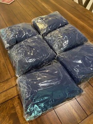 Paquete de 6 - Mantel elástico rectangular azul marino de 8 pies, spandex impermeable, 96"x30" Foto 1 de 3