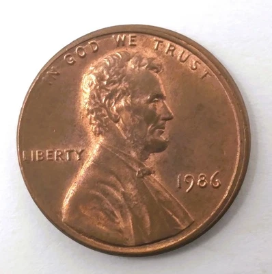 L@@K A 1986 BroadStruck Lincoln Penny Error - Image 1 of 2