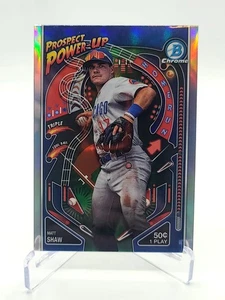 2024 Bowman CHROME Prospect Power-Up Refractor #PP-16 Matt Shaw Chicago Cubs SP - Picture 1 of 2