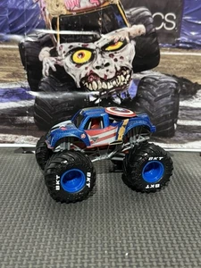 Monster Jam Captain America Marvel Blue Wheels Loose Truck HTF 1/64 Diecast - Picture 1 of 2
