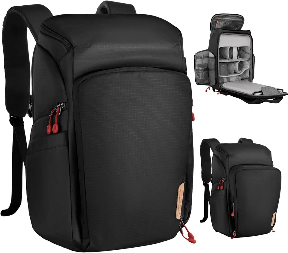 K&F CONCEPT Camera Backpack for Photographers 25L Large Dslr Waterproof Bag - Image 1 of 4