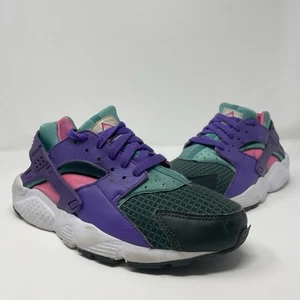 Nike Huarache Run Ultra US Big Kid Size 7Y 'Shoes Green Grape Pink’ BQ7096-300 - Picture 1 of 8