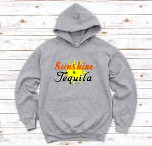 Sunshine and Tequila, grau, Unisex Herren und Damen Hoodie - Bild 1 von 2