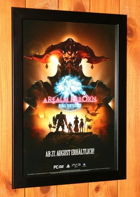 Final Fantasy XIV A Realm Reborn PS4 Old Promo Werbeblatt Poster Ad Page Framed - Bild 1 von 4