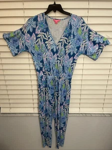 Lilly Pulitzer Merrick Jumpsuit Small Macau Blau Tall Me About It Neu mit Etikett DR-1728 - Bild 1 von 15