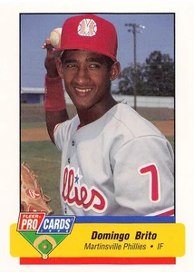 Domingo Brito 1994 Fleer ProCards 3300 Martinsville Phillies Baseball Card - Picture 1 of 2
