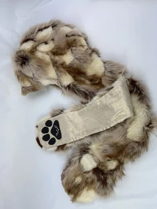 SpiritHoods JACK RABBIT Kunstfell Spirit Kapuze Mütze/Fäustlinge Kombi 2012-13 Gold RAR - Bild 1 von 18