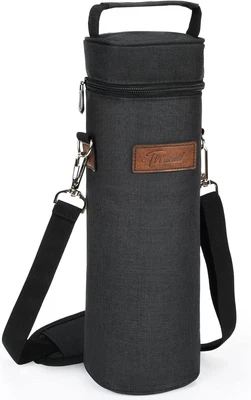 Tirrinia Single Bottle Wine Gift Carrier Bag, Insulated Travel Wine Cooler Tote - Image 1 of 4