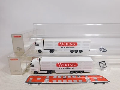 Wiking 1:87 H0 2X 538 03 Koffer-Sattelzug MB Actros 1843 sg/Mint+Box #EG943-0,5 - Immagine 1 di 4