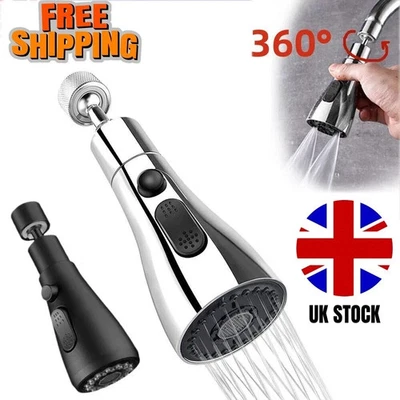 Water Kitchen Tap Head Saving Faucet Extender Sink Spray Aerator 360° Swivel - Image 1 of 4