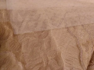 24 inch X 60 INCH IVORY NETTING ILLUSION VEILING #14 - Picture 1 of 1