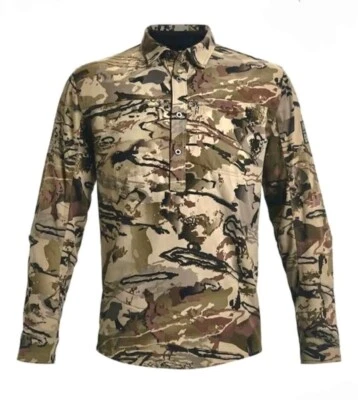 Under Armour CH1 Henley Barren Camo Hunting Shirt 1356287-999 - Image 1 of 4