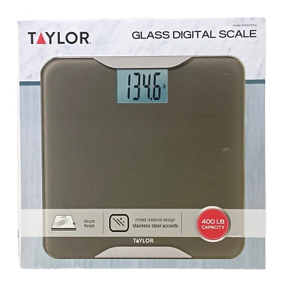 Taylor Glass Digital Scale With Stainless Steel Accents 400 Lb Capacity - Image 1 of 4