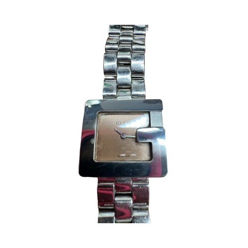 Gucci Motif 3600L Quarzo Ss Marrone Orologio Donna Corsa (5040)