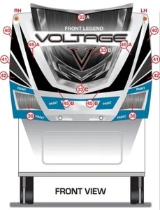 2014 Dutchman Voltage 5th Wheel - Front Cap RV Decals - Picture 1 of 2