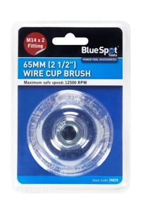19219 Blue Spot Tools - 65mm (2 1/2") M14 x 2 Wire Cup Brush - Picture 1 of 2