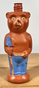 SMOKEY THE BEAR Colgate Palmolive Soaky Bubble Bath Bottle 1960s Vintage - Picture 1 of 10