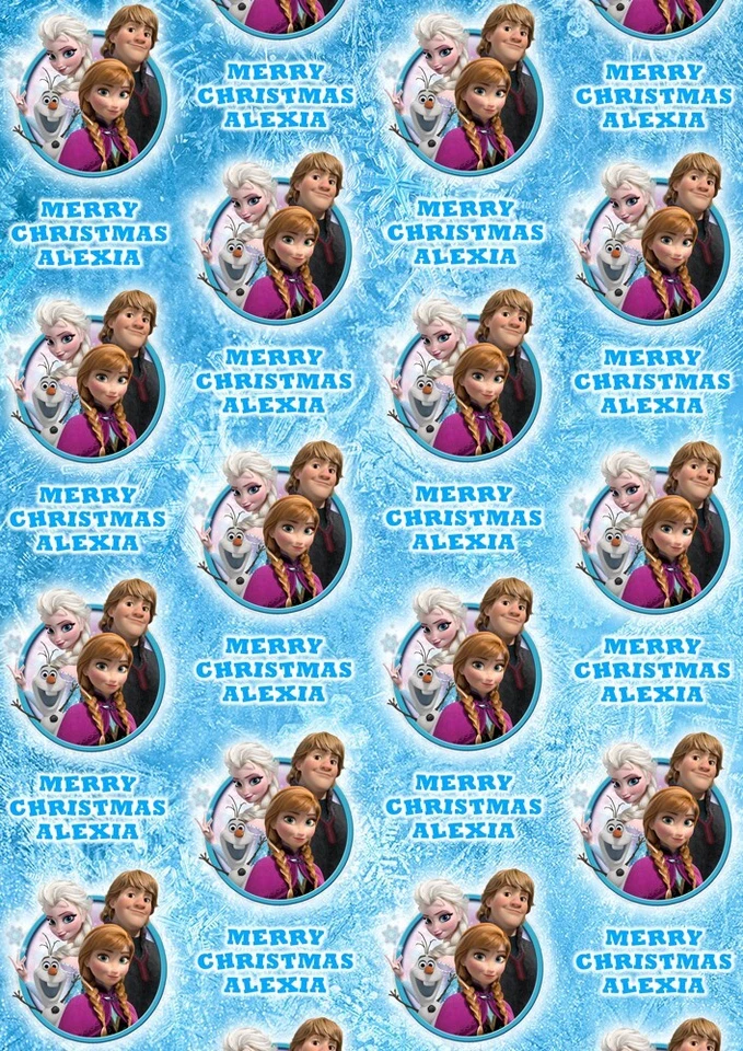 DISNEY FROZEN Personalised Christmas Gift Wrap - Disney Frozen Wrapping Paper - Image 1 of 1