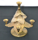 Solid Brass Candelabra Christmas Tree - 5 Candle Holder - Vintage