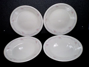 Lote de 4 PLATOS DE ENSALADA DE DESAYUNO INGLÉS Corelle Corning 6 3/4"" azul rosa floral - Imagen 1 de 1