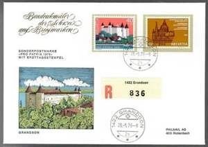 Switzerland 1976 Pro Patria FDC "SWISS ARCHITECTURE - Kyburg Castle" - wc89 - Picture 1 of 2