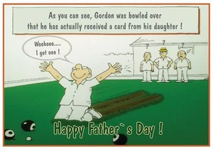 Personalised Bowled Over Bowls Theme Father`s Day Card - Gorgeous ! - Picture 1 of 2